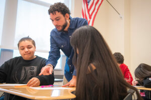 clark student in local school mentoring children