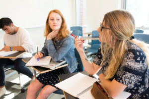 female students in class