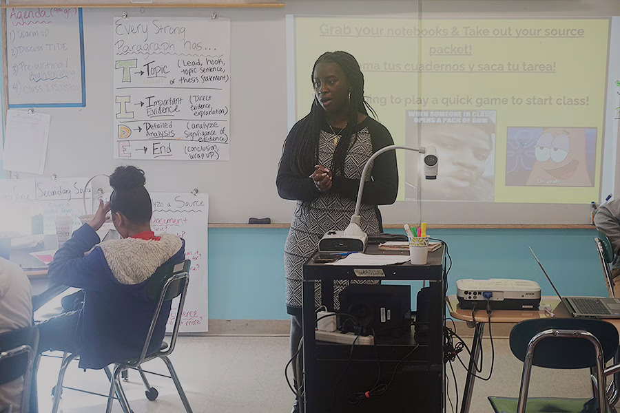 teacher in classroom