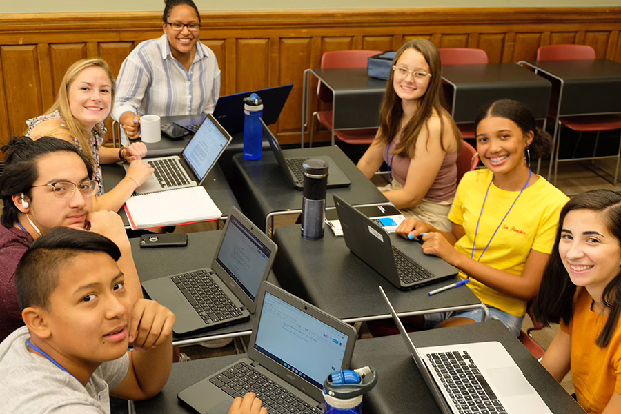students in classroom with teacher