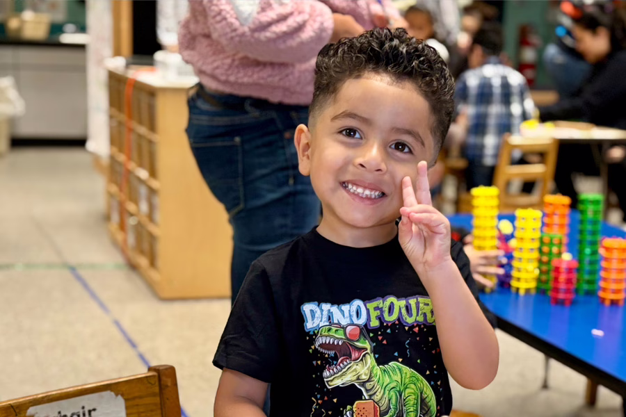 City view child in class