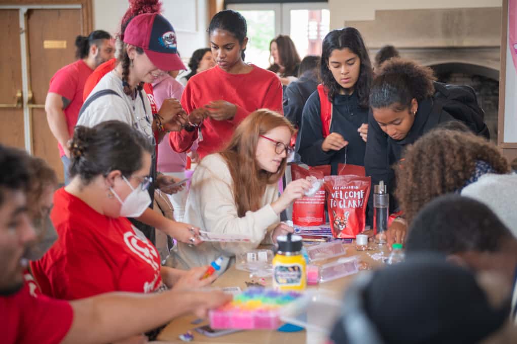 students working on a project