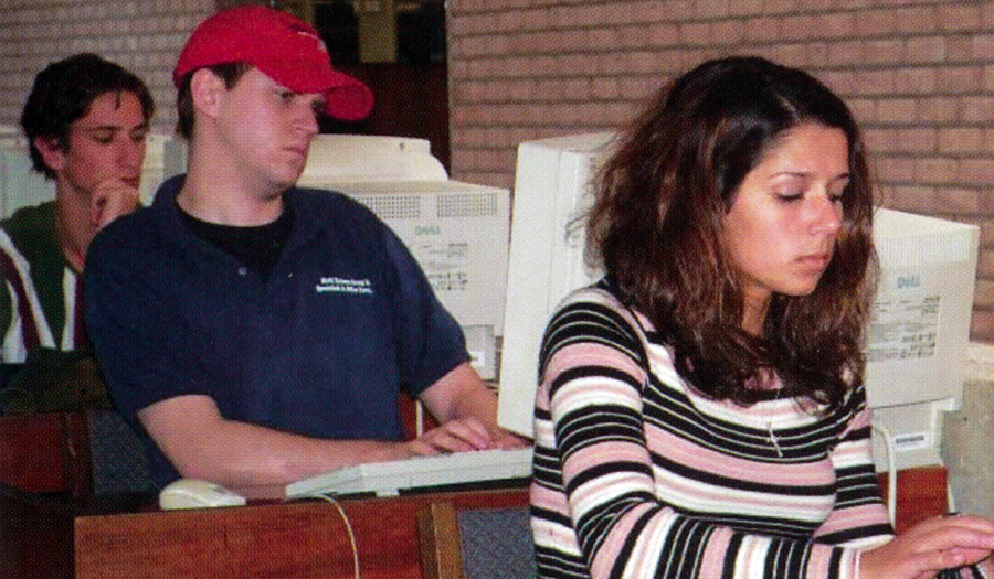 students from the 2000s in class