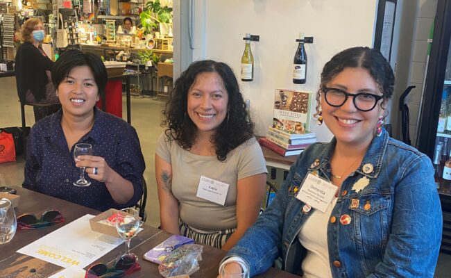 Attendees at the CLAA Worcester Pride Week Wine Tasting Event