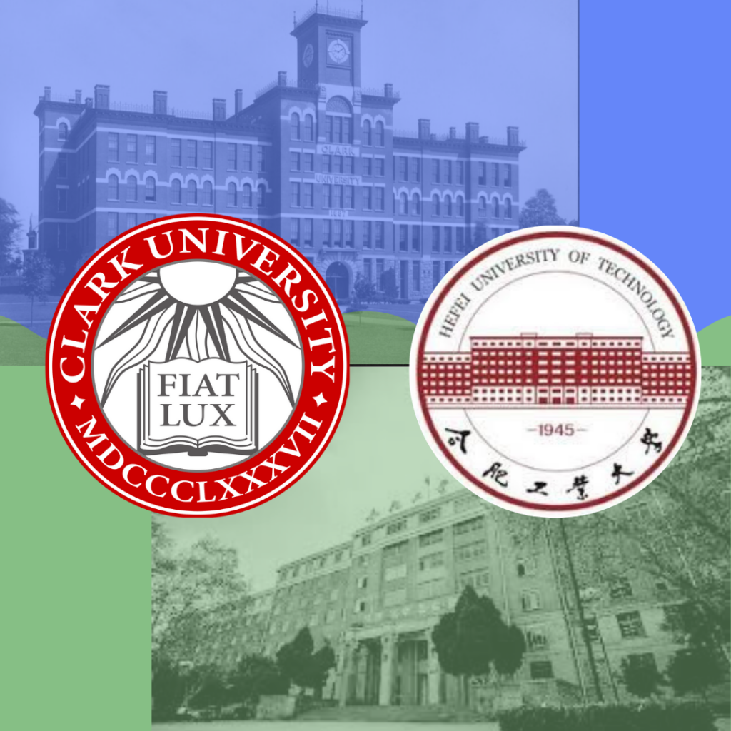 Logos of Hefei University and Clark