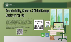 Sustainability, Climate & Global Change Employer Pop-Up