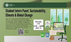 Student Intern Panel: Sustainability, Climate & Global Change