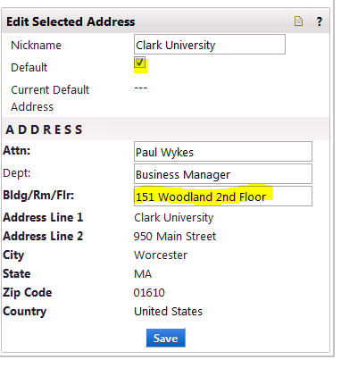 screen shot of system