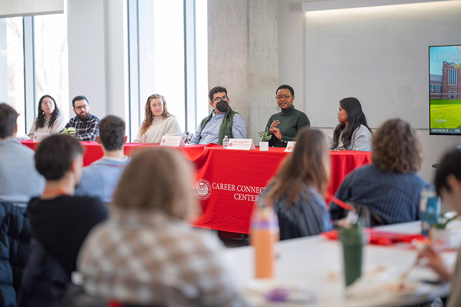 panel discussing subject