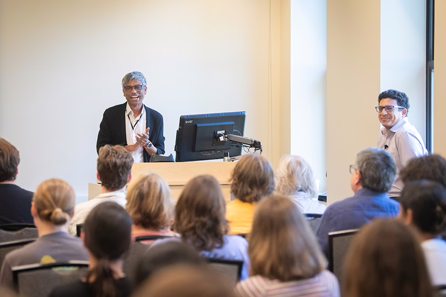 Constitutional day with professors and students participating in discussions.