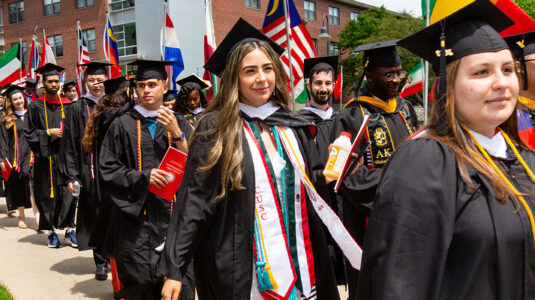 Clark University 2022 Commencement procession