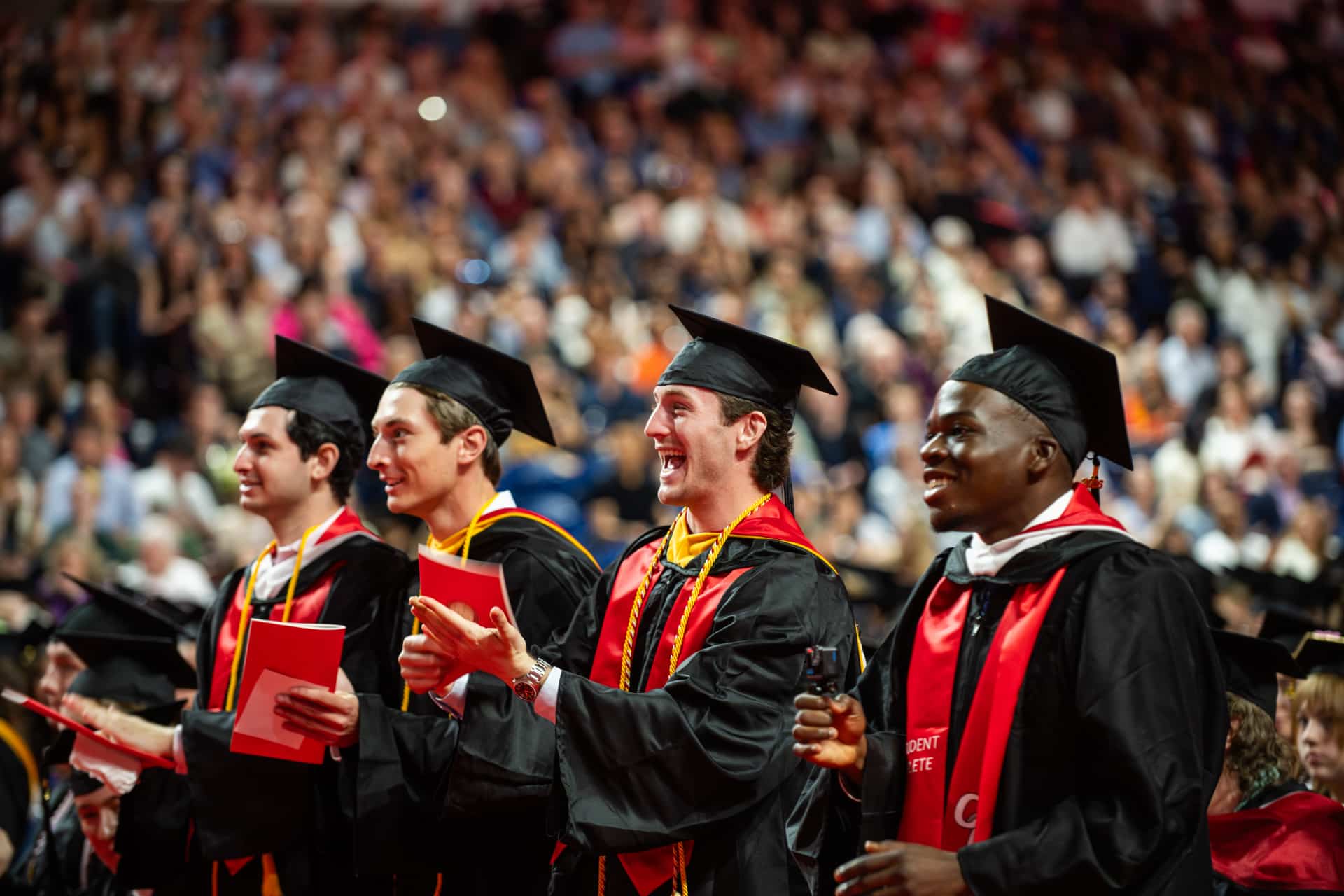 students cheer at Commencement