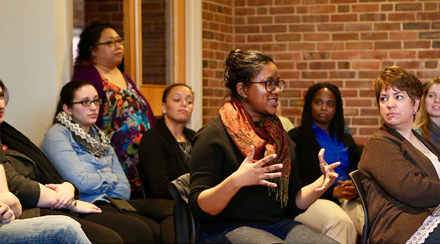 women in discussions