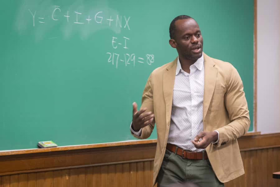 Edouard Wemy in the classroom