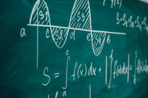 drawing board with calculus