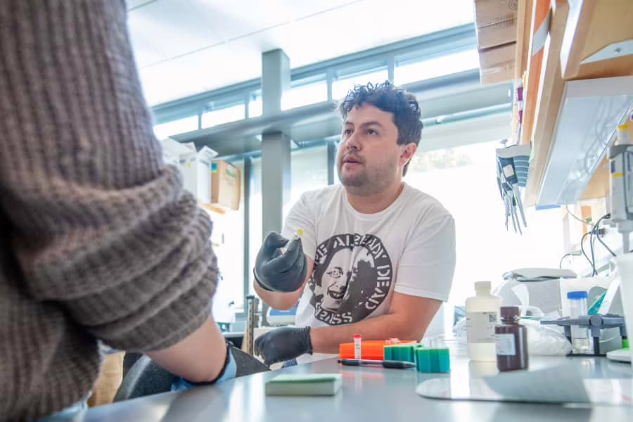 Javier Tabima in the lab