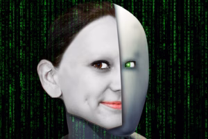 artificial intelligence video games philosophy - head of woman