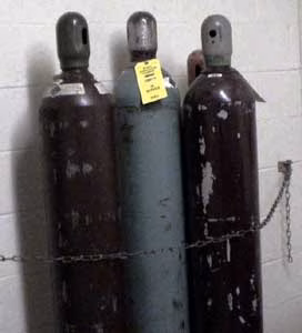 cylinders in storage