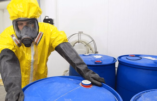 a person handles barrels