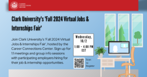 Fall 24 Internship fair flyer