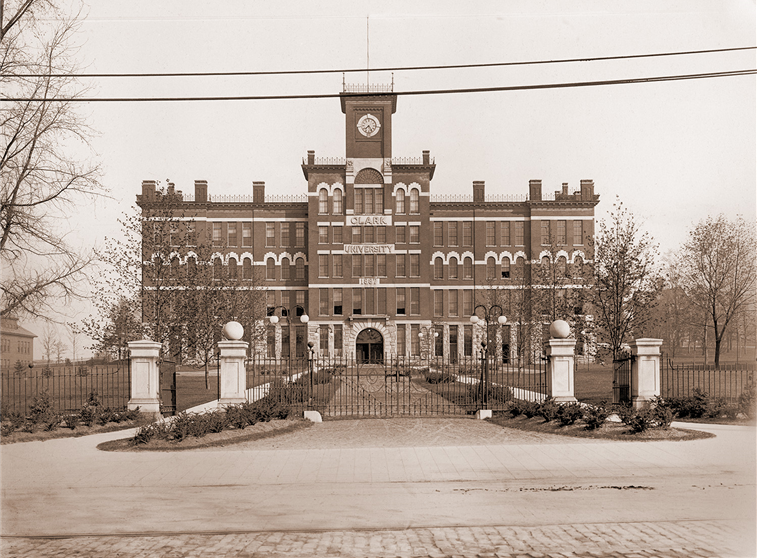 Historic view of Jonas Clark Hall