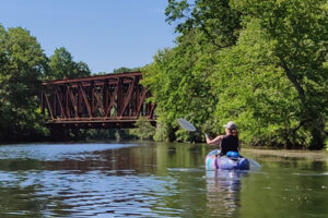 Paddler on Blackstone River