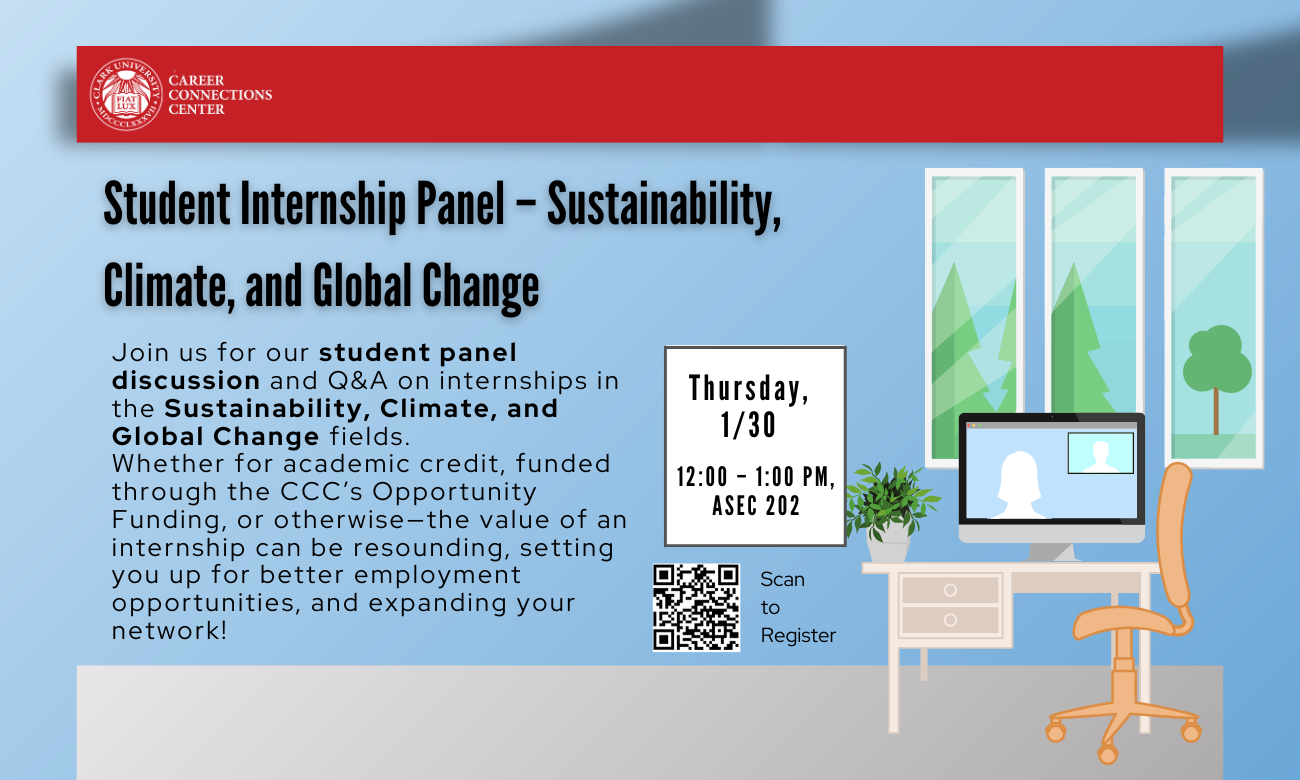 Student Internship Panel – Sustainability, Climate, and Global Change