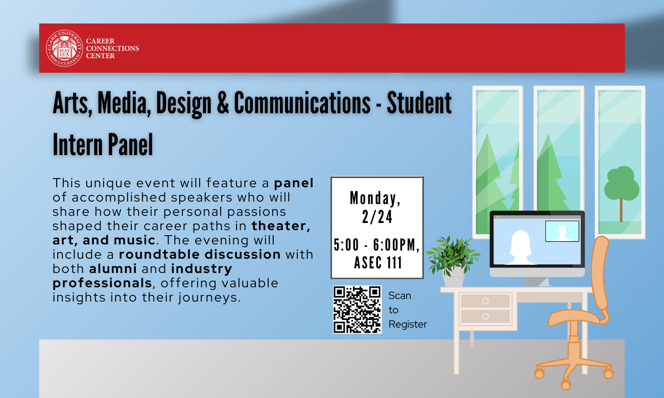 Arts, Media, Design & Communications - Student Intern Panel