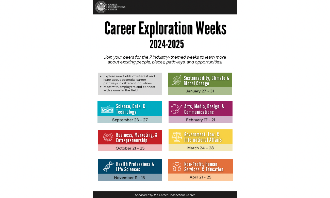 Career Exploration Weeks: Health Professions & Life Sciences