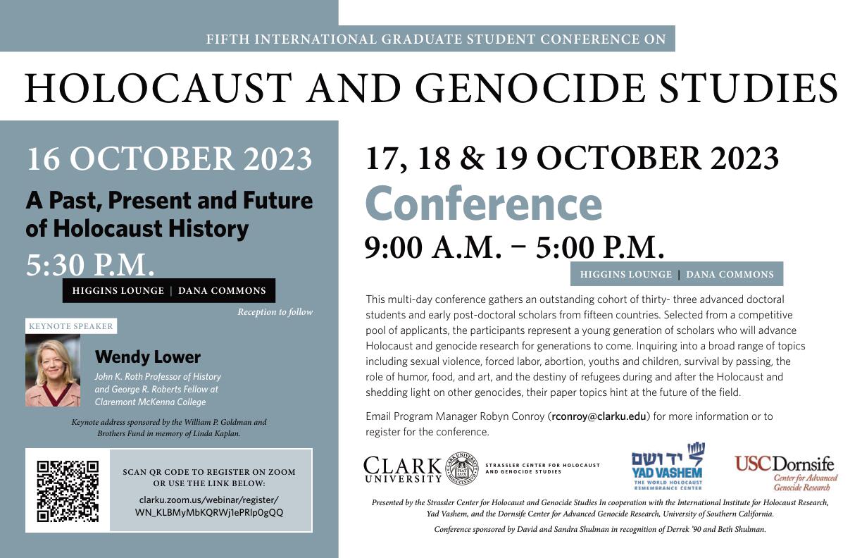 Fifth International Graduate Student Conference on Holocaust and Genocide Studies