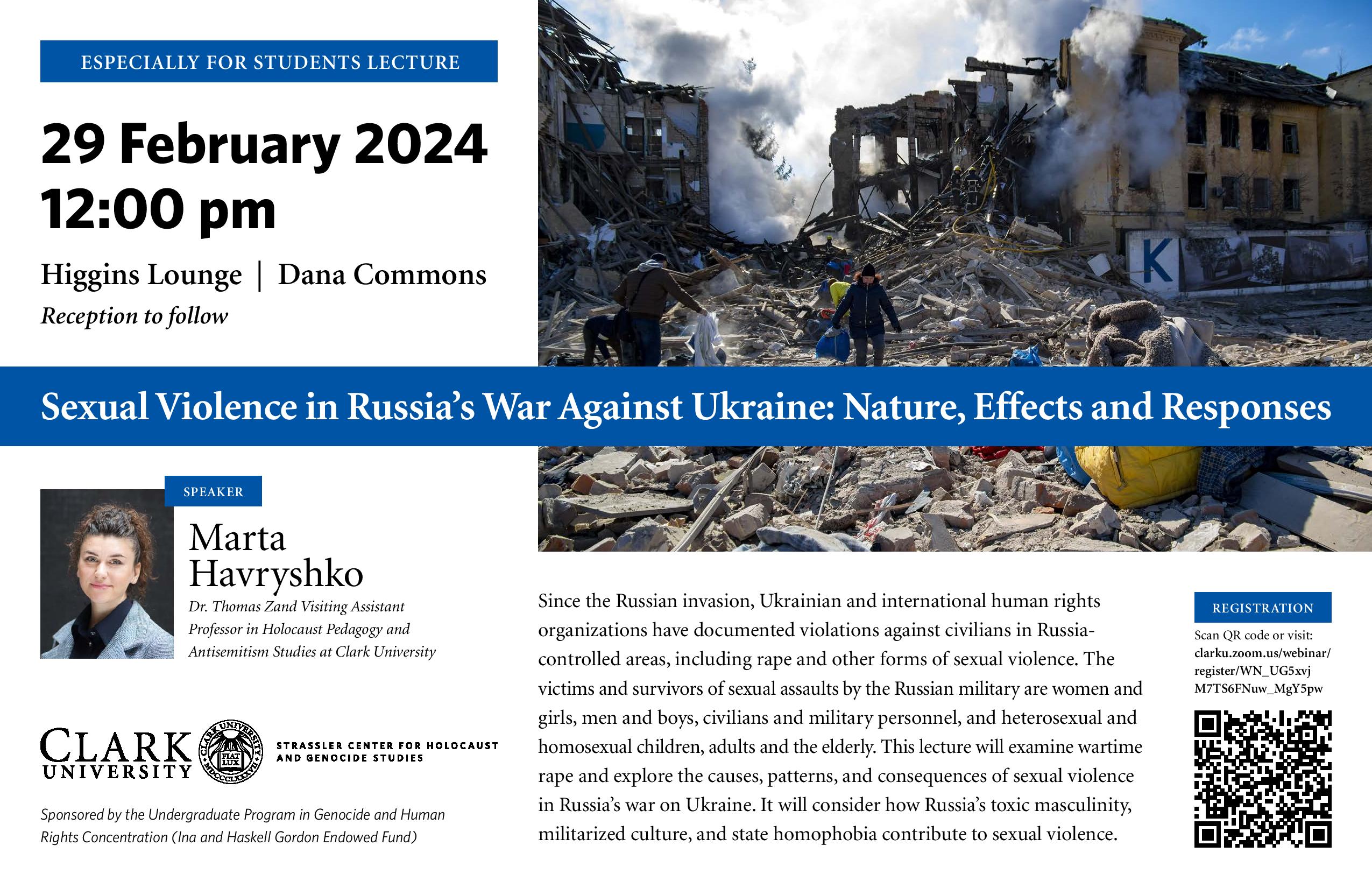 Sexual Violence in Russia’s War against Ukraine: Nature, Effects and Responses