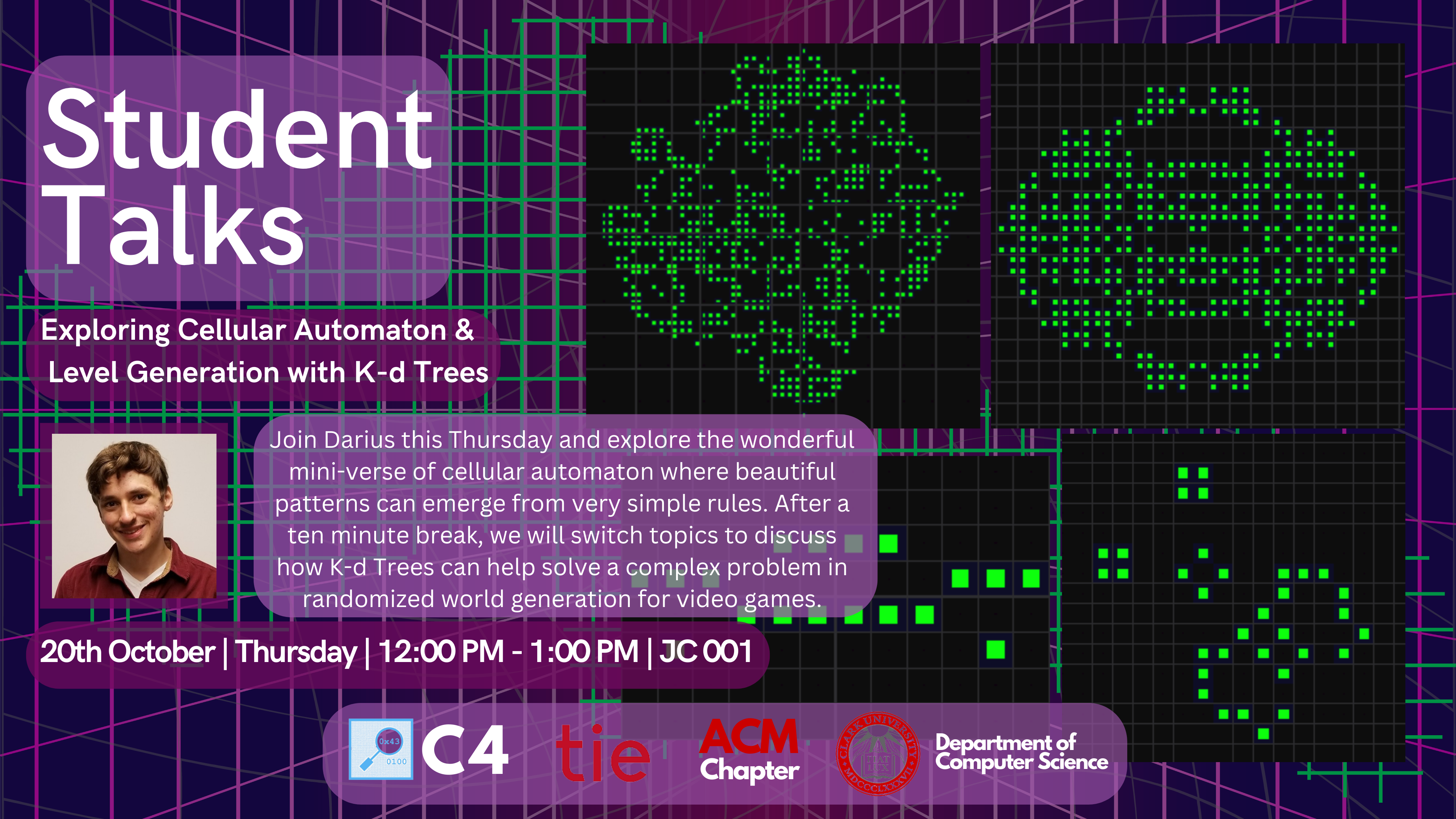 Student Talks: Exploring Cellular Automaton & Level Generation with K-d Trees