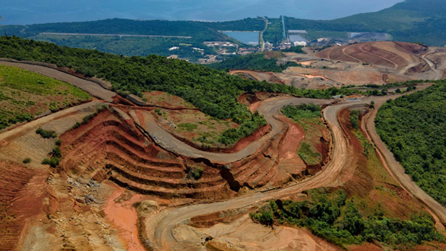 Heavily mined area