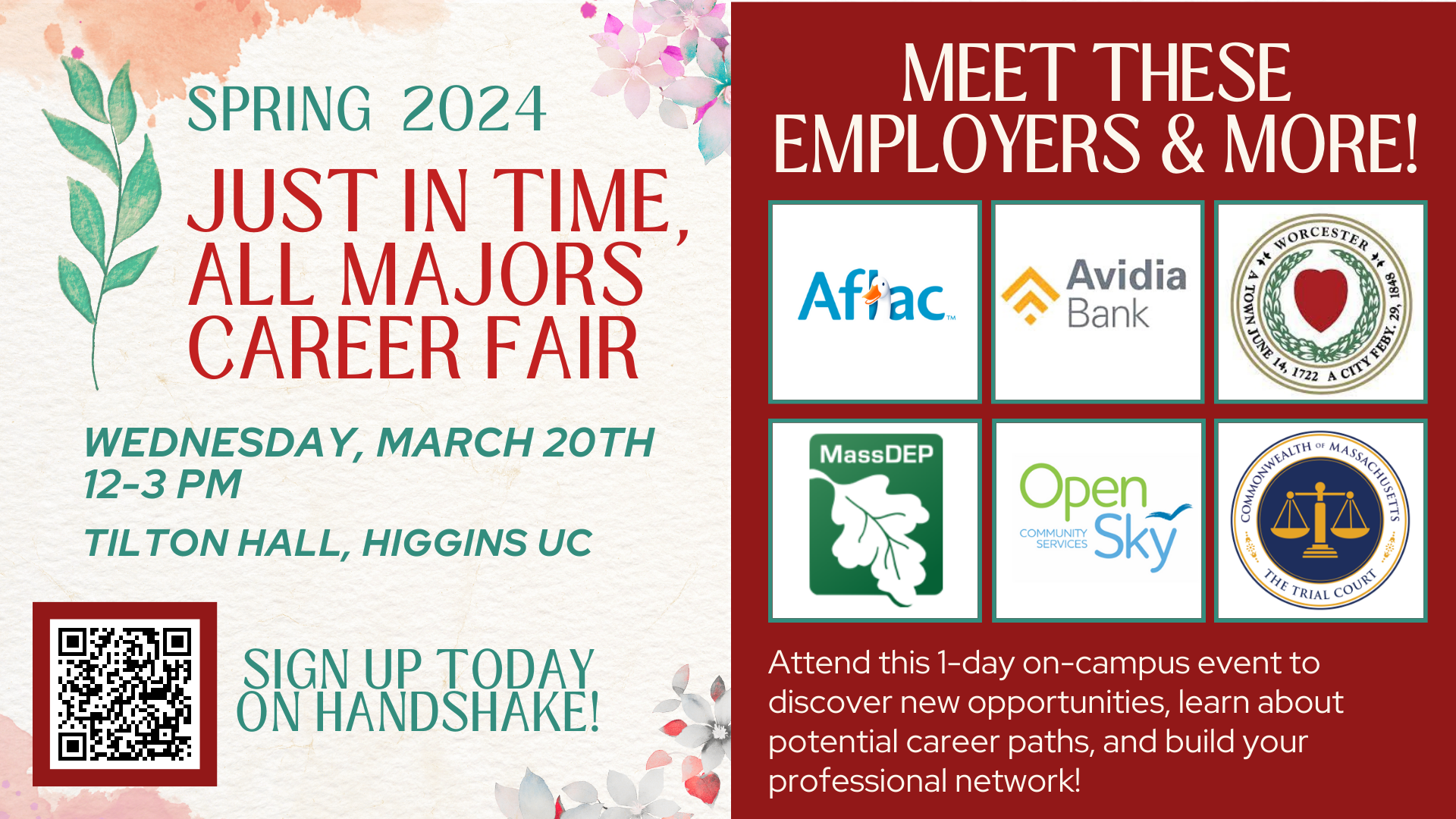Clark University’s “Just In Time, All Majors Career Fair” [In-Person]