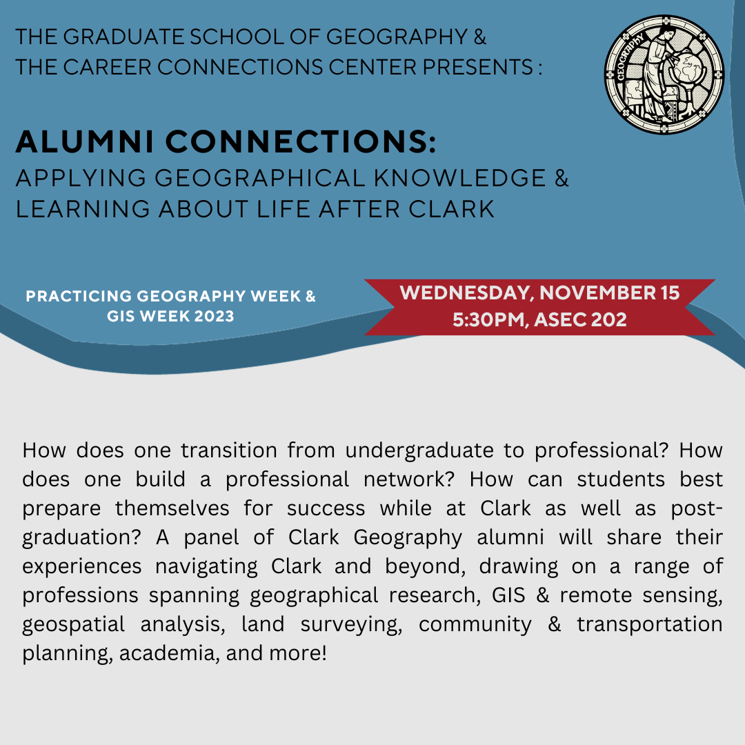 Practicing Geography & GIS Week Present: Alumni Connections