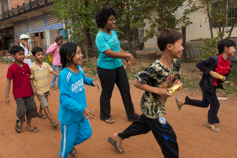 Children playing outside