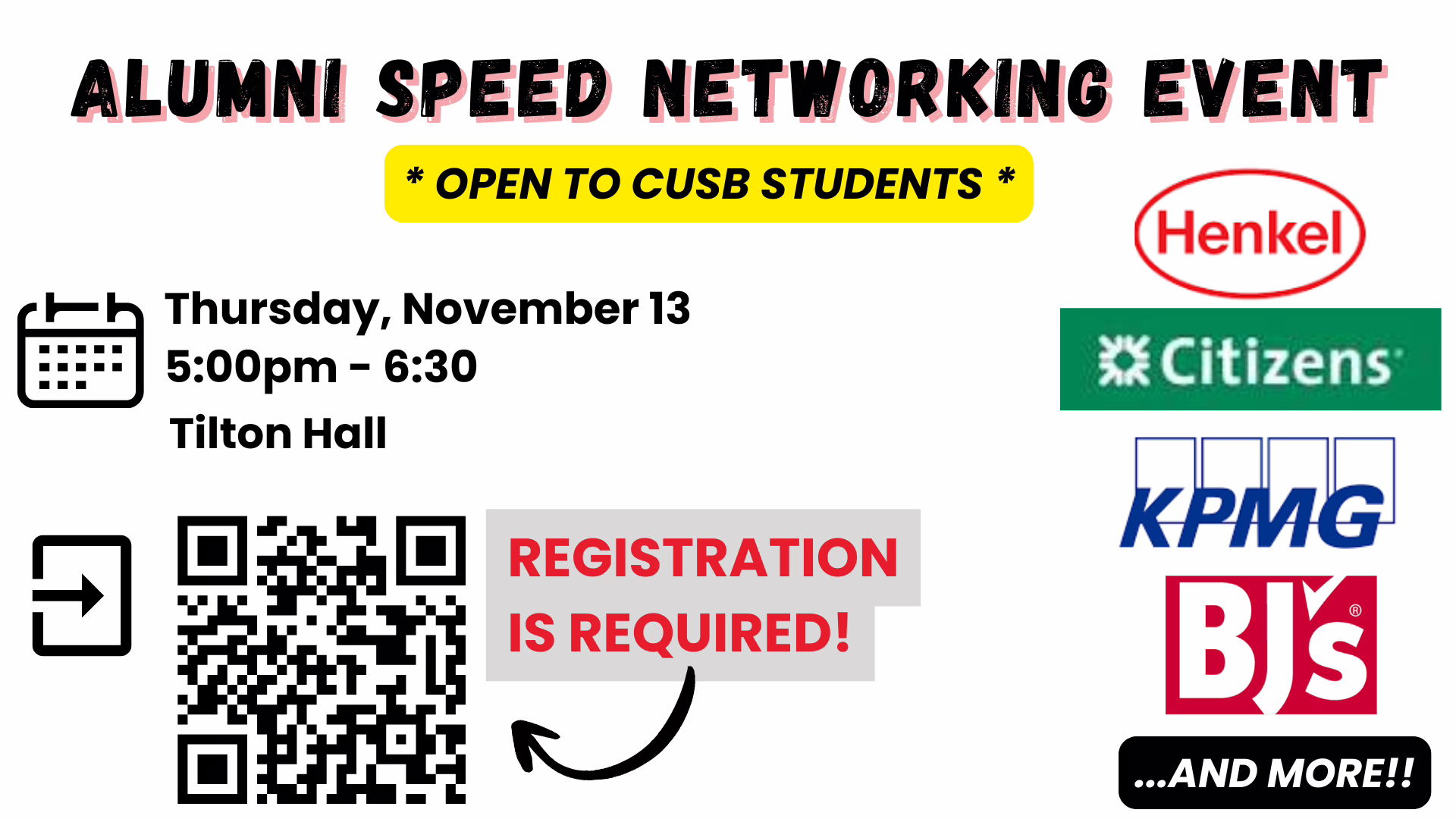Networking event banner