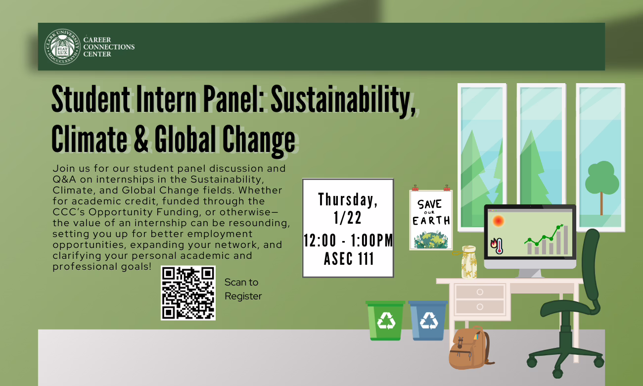 Student Intern Panel: Sustainability, Climate & Global Change