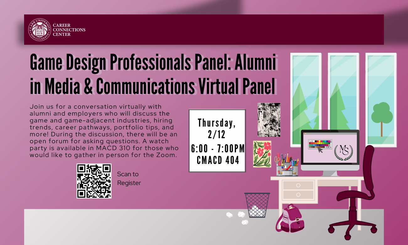 Game Design Professionals Panel: Alumni in Media & Communications Virtual Panel