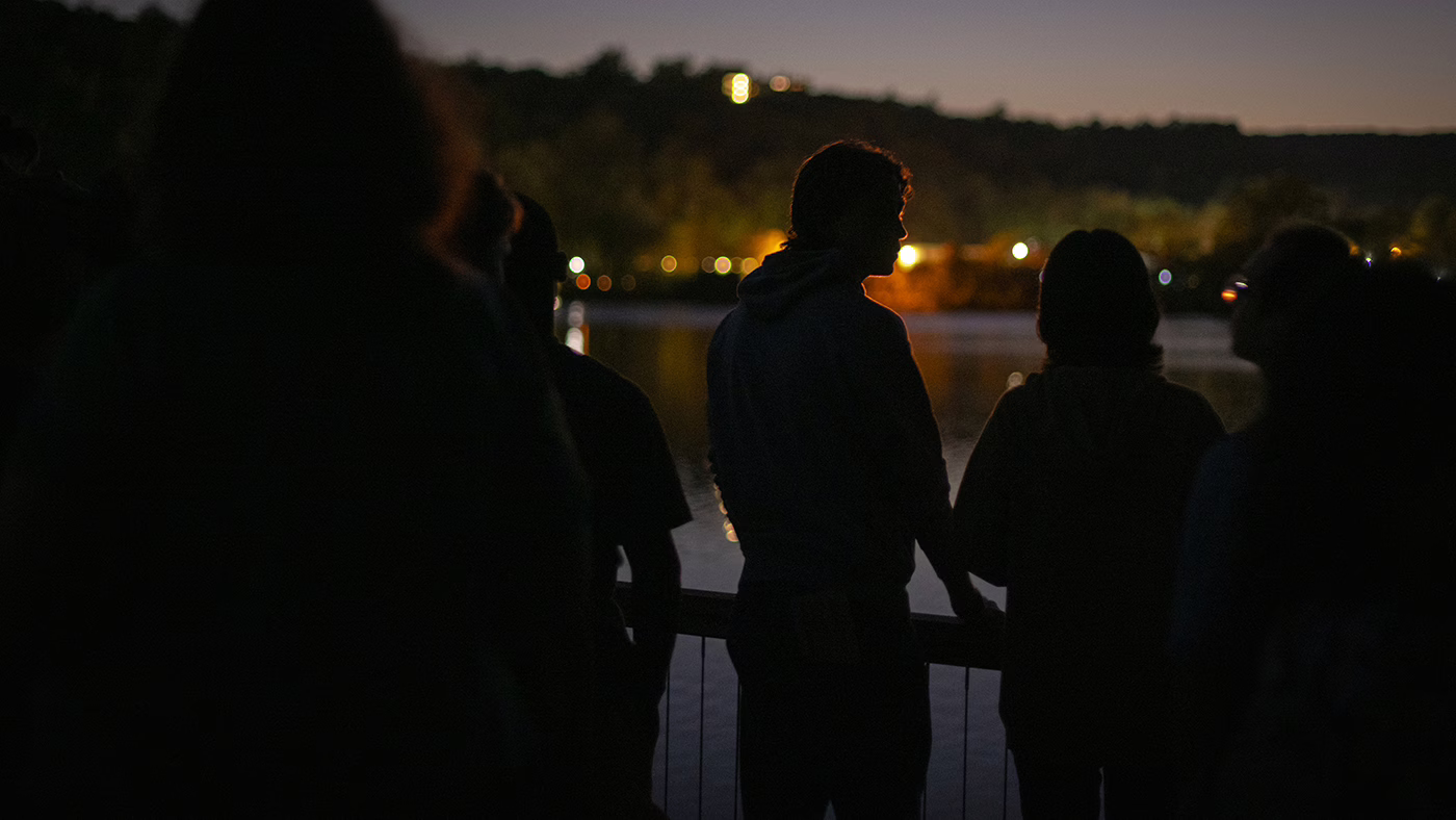 Students observe bats during Bat Night 2025
