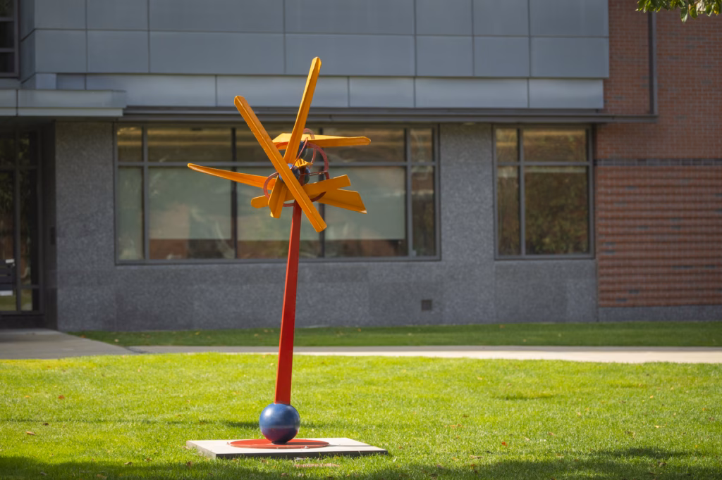 Sculpture in front of Lasry Building