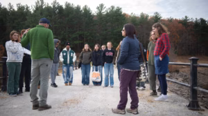 Students visit a dam in Worcester to study water