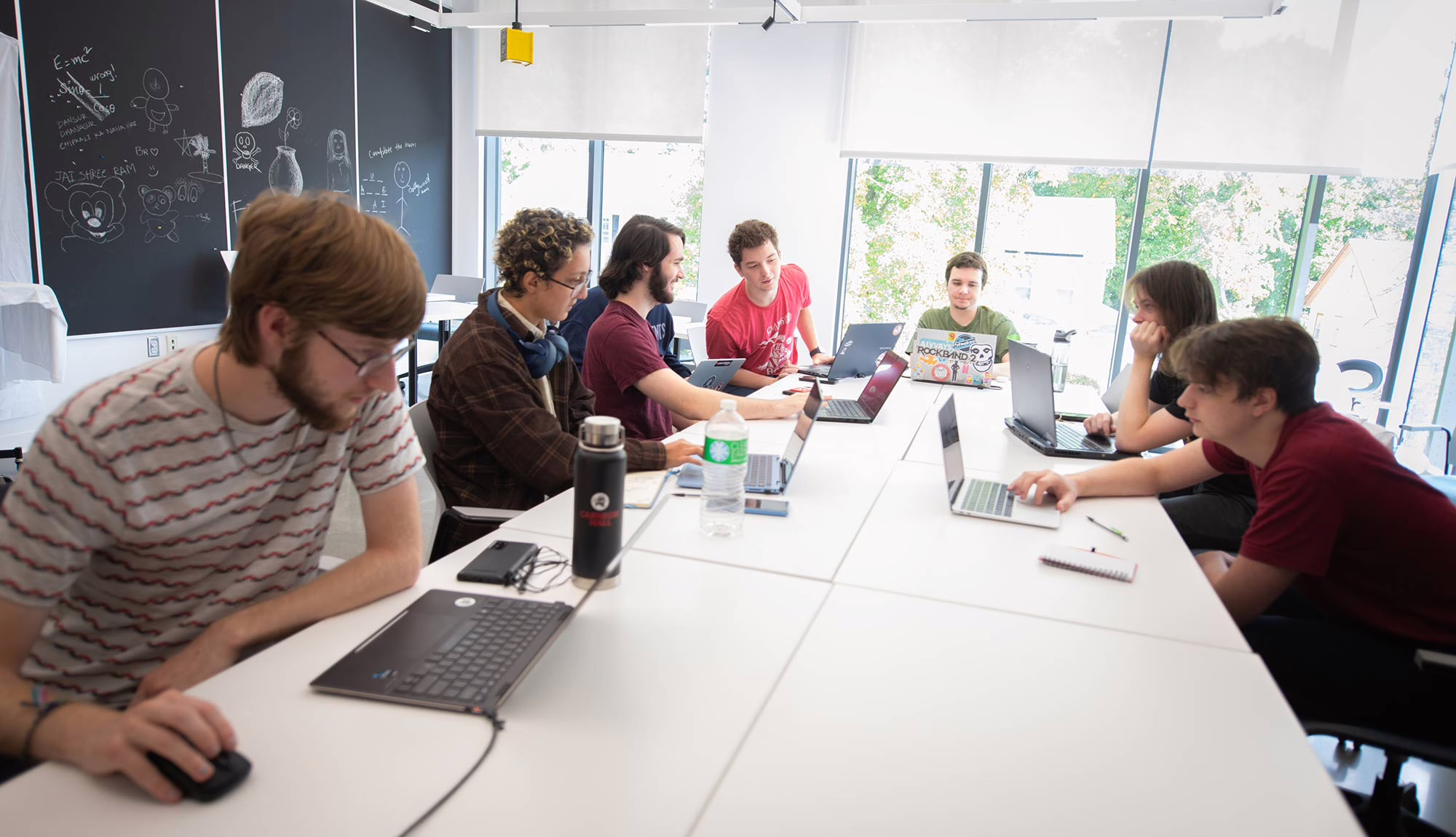 Milo Justice ’26 and a team of fellow students work on developing the game Menticide.