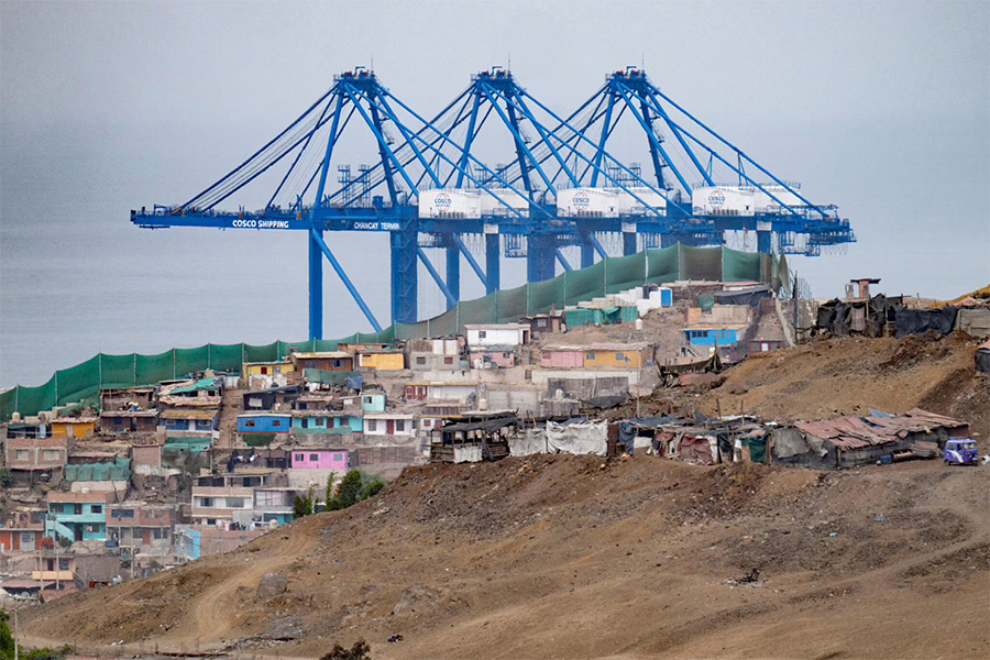 chancy project - large container being built off shore of peru