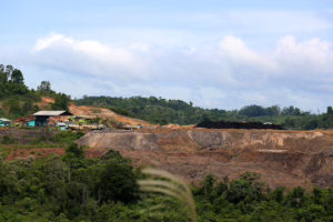 Coal mining site in Kalimantan, Indonesia.