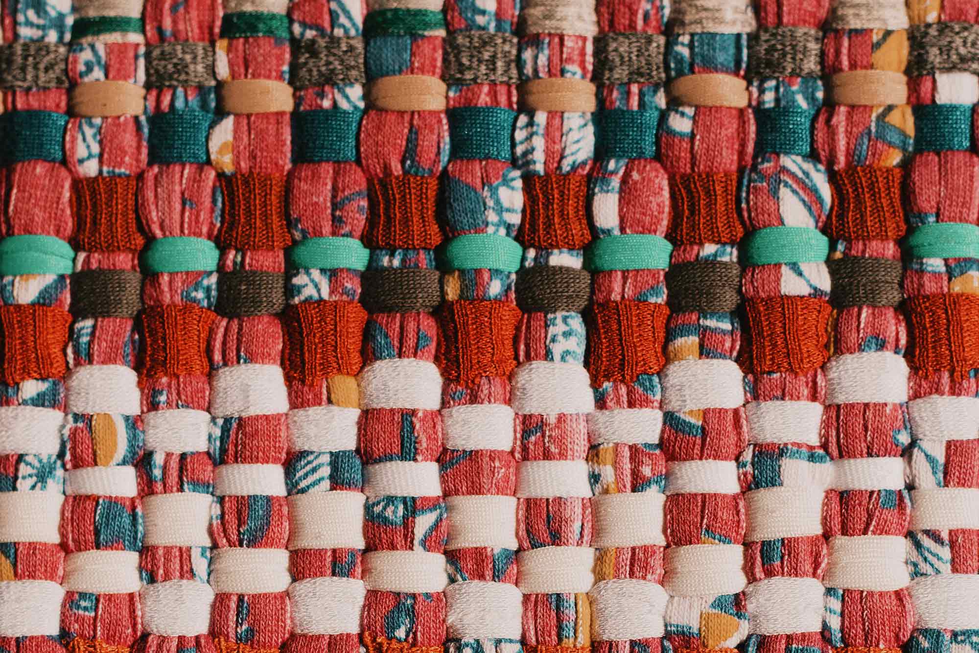Colorful textile, closeup
