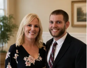 April Carlson pictured with son Anthony.