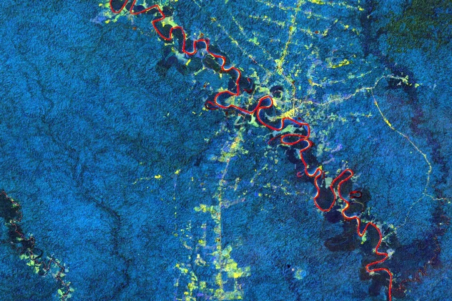 Map showing risk of deforestation