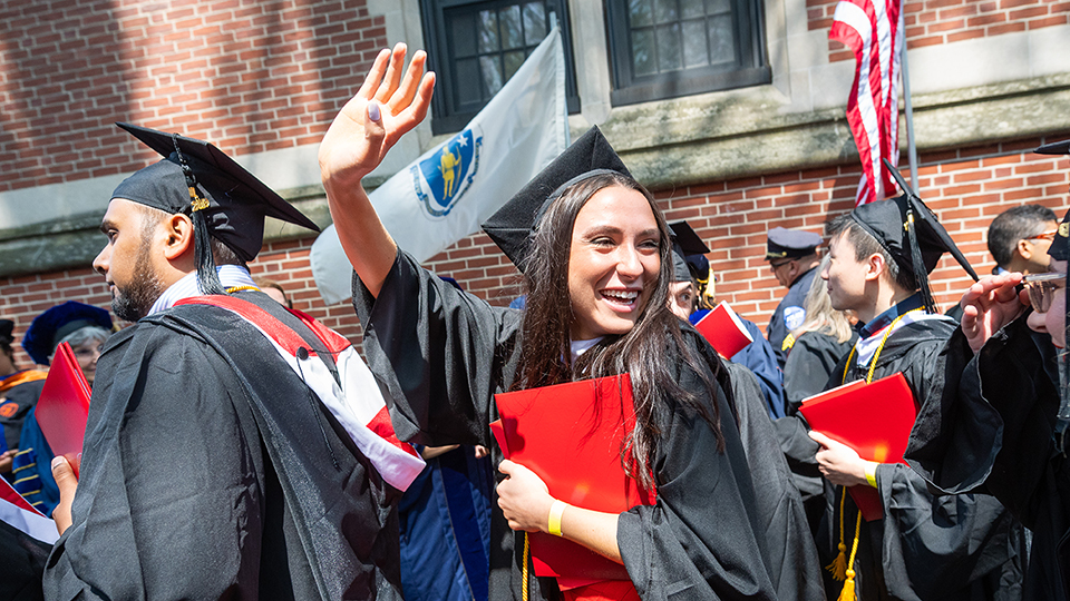 students graduating