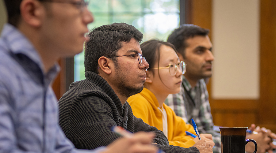 Graduate students in class